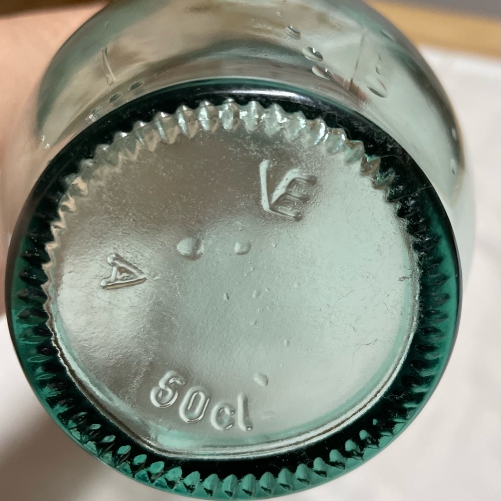 Tall Seafoam Glass Olive Oil Pourer Bottle - Picture 3 of 3